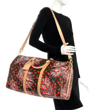 Louis Vuitton Monogram Jungle Dots Keepall Bandouliere 50 Sugar Pink Poppy 2 of 9