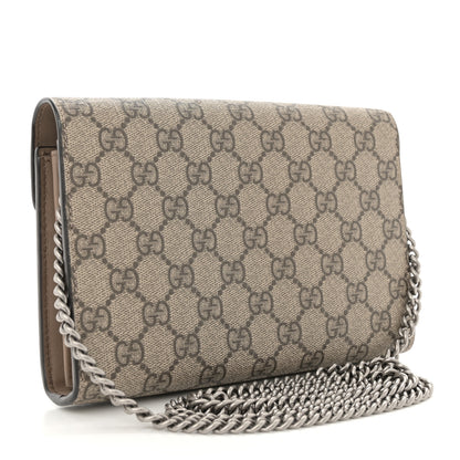 Gucci GG Supreme Monogram Mini Dionysus Chain Wallet Beige Taupe 3 of 10