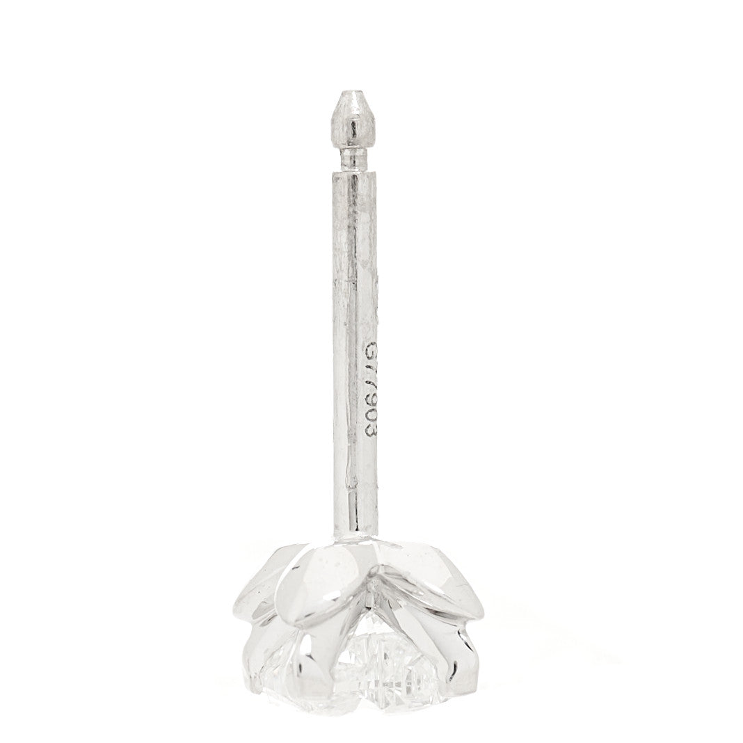 Louis Vuitton 18K White Gold Diamond .35ct LV Star Cut Single Stud Earring 3 of 5