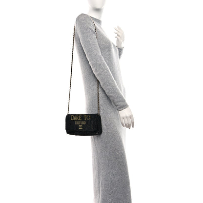 Chanel Sequin Paris Cosmopolite Dare To Disturb Flap Black Gold 2 of 11