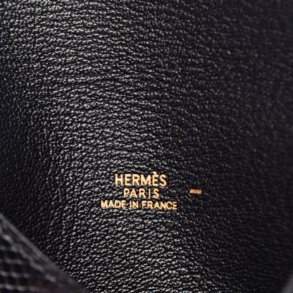 Hermes Lizard Niloticus Envelope Pouch Black 6 of 6
