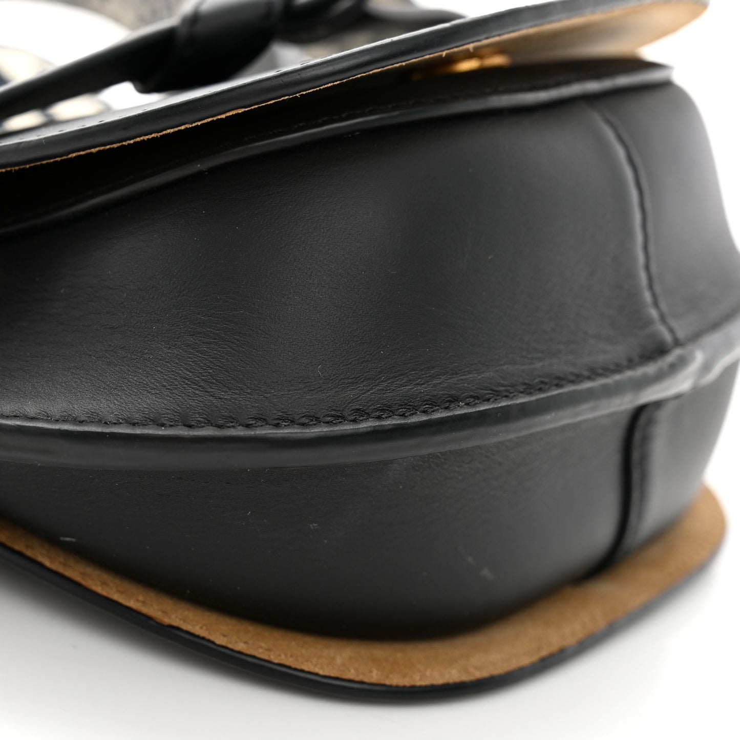 Calfskin Jacquard Mini Gate Dual Bag Black