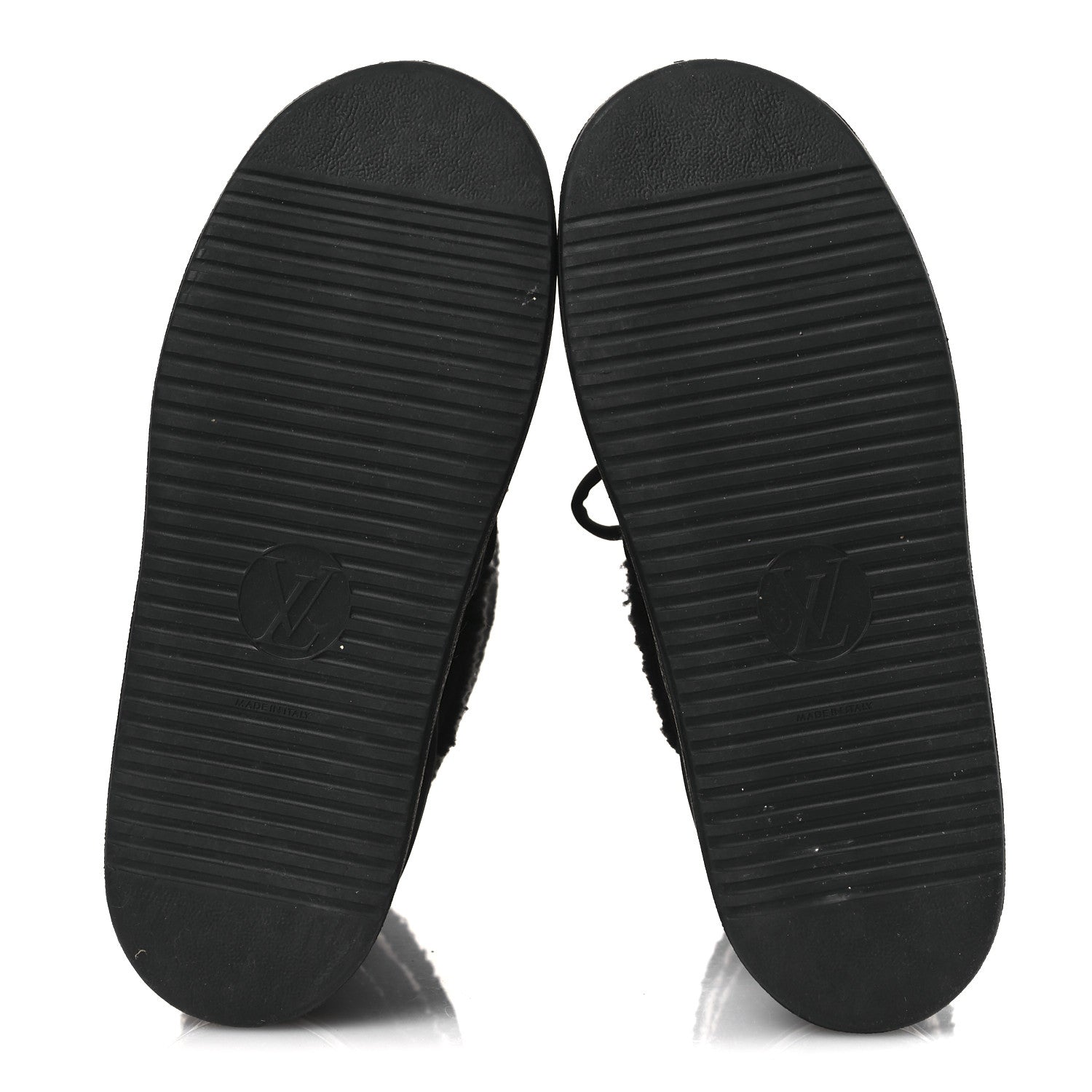 Louis Vuitton Suede Shearling Polar Flat High Boots 40 Black 7 of 11