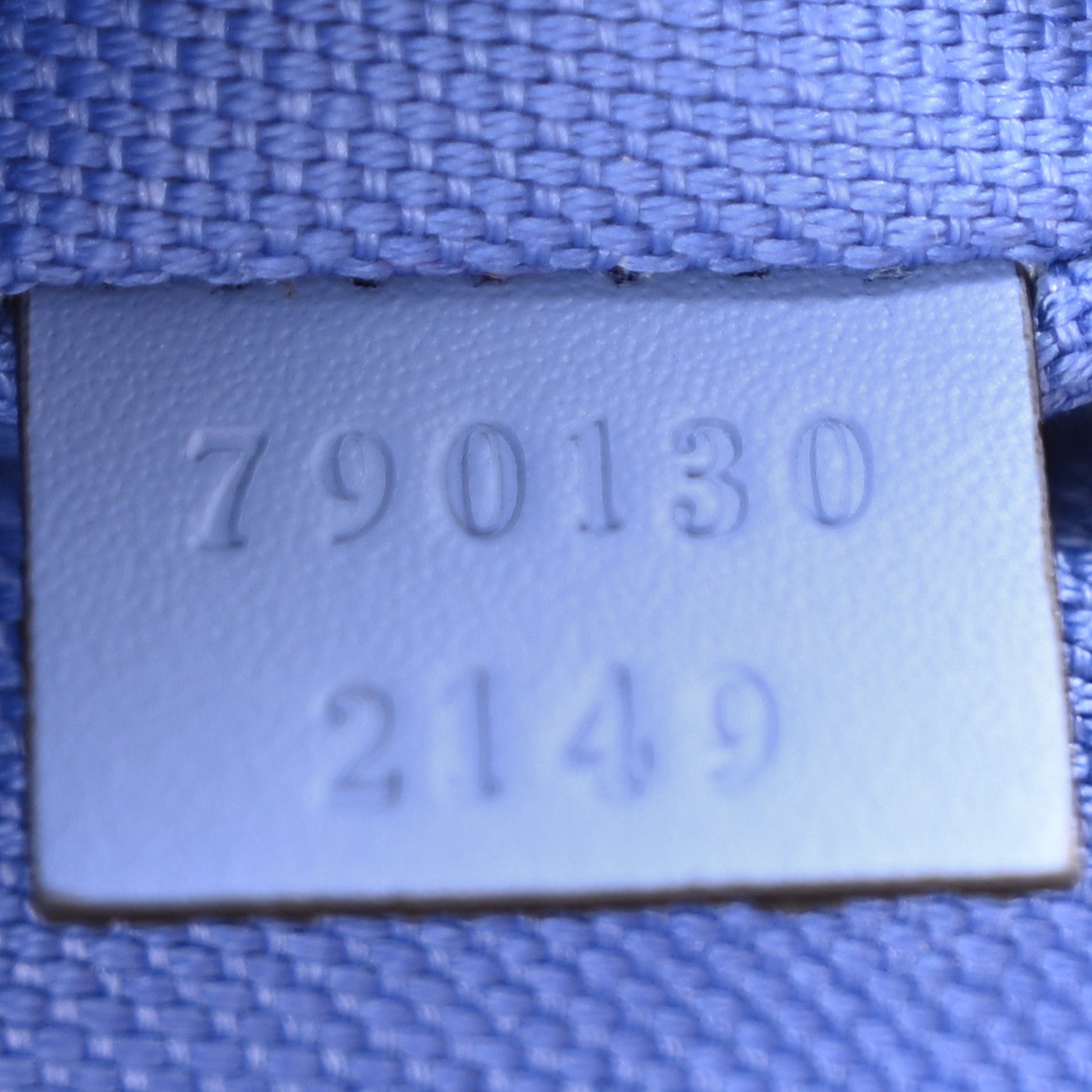 Gucci Calfskin Jumbo GG Embossed Super Mini Top Handle Bowler Bag Blue 7 of 10