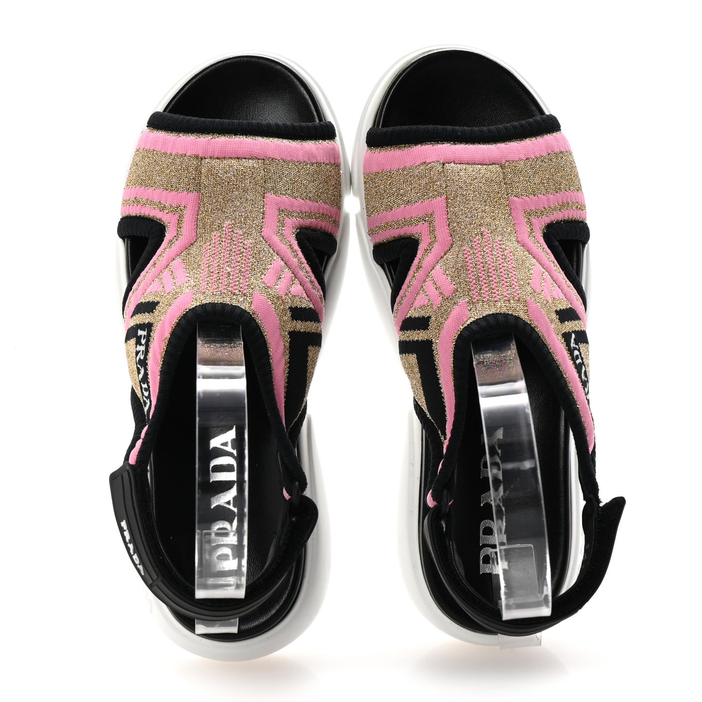 Knit Cloudbust Sandals 35.5 Black Begonia Gold