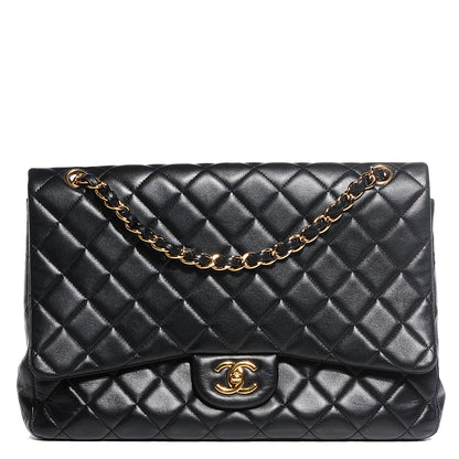 Chanel Lambskin Quilted Maxi Single Flap Black 1 of 7