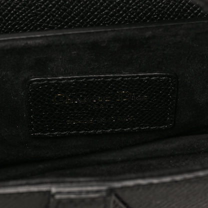 Christian Dior Grained Calfskin Mini Saddle Bag With Strap Black 6 of 8