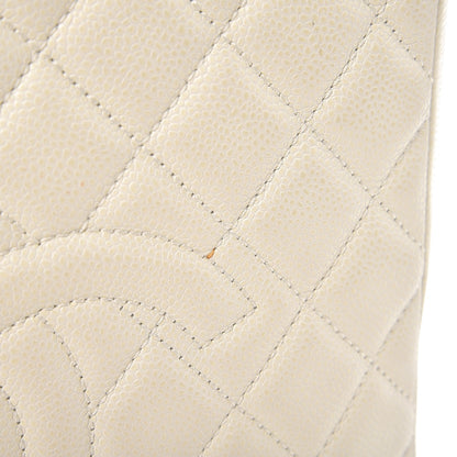 Chanel Caviar Quilted Petit Shopping Tote PST White 19 of 20