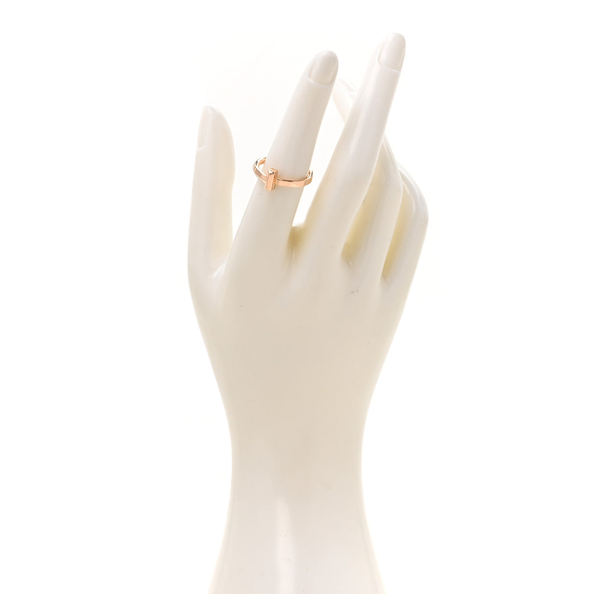 Tiffany 18K Rose Gold 2.5mm T T1 Ring 53 6.5 2 of 4
