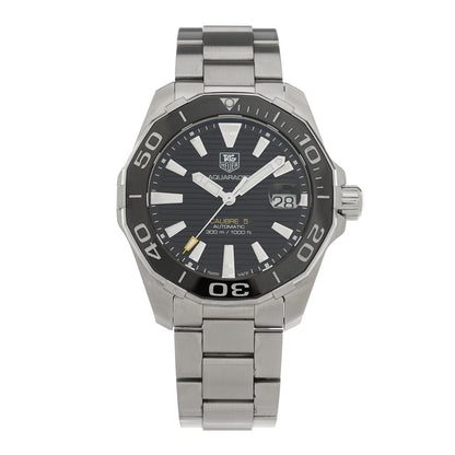 Tag Heuer Stainless Steel 41mm Aquaracer 300M Automatic Watch Black WAY211A-0 1 of 4