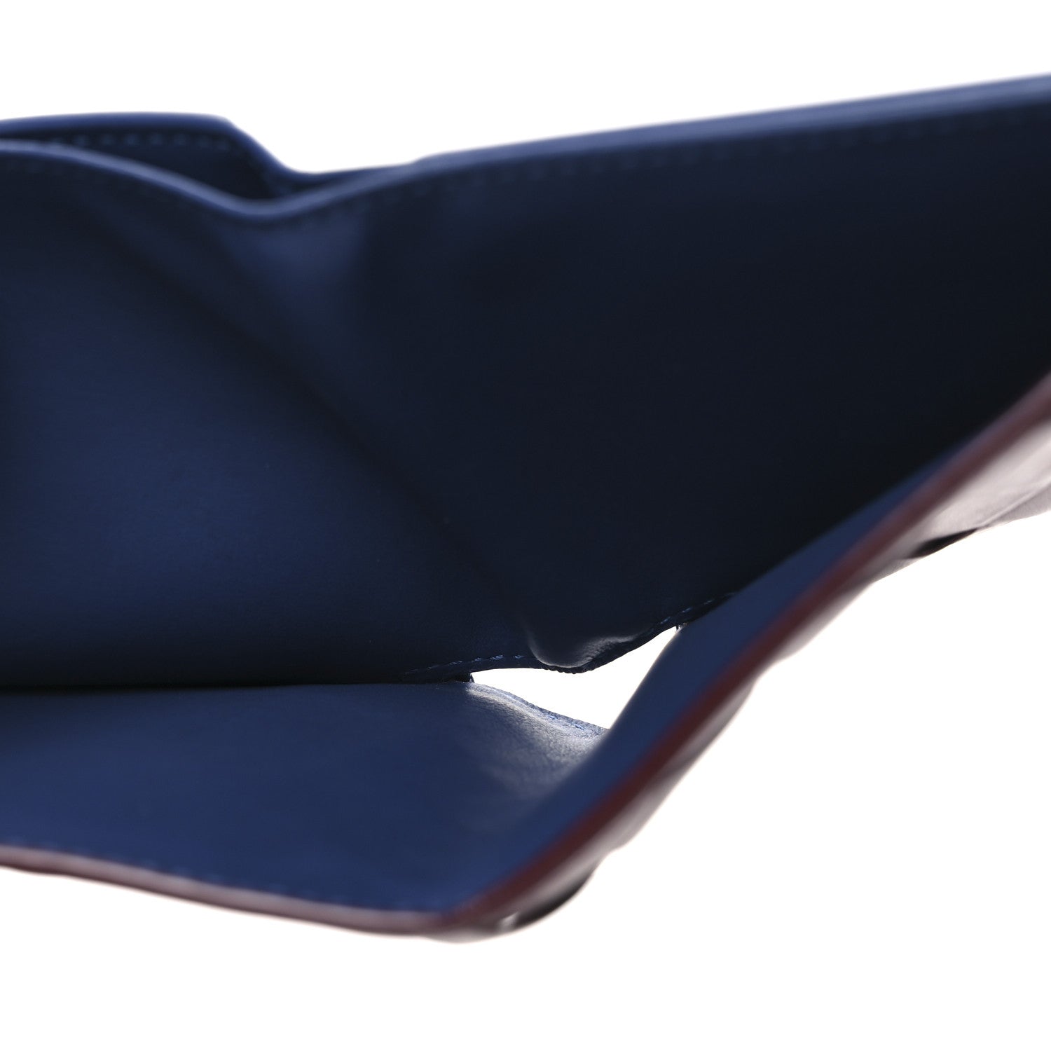 Bottega Veneta Nappa Maxi Intrecciato Bi-Fold Wallet Burgundy Blue 6 of 8