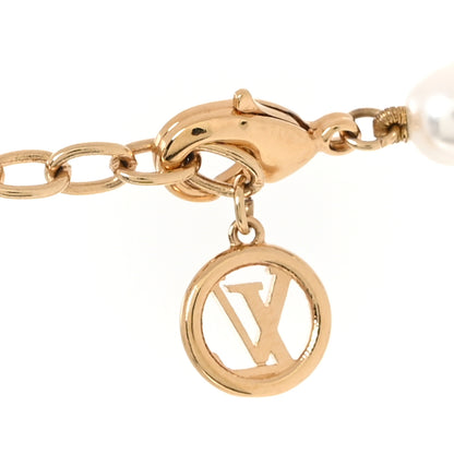 Louis Vuitton Metal Resin My LV Pearl Necklace White Gold 4 of 5