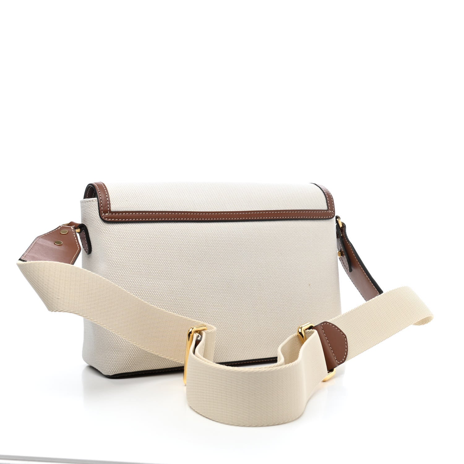 Burberry Canvas Horseferry Print Note Crossbody Bag Natural Tan 2 of 4