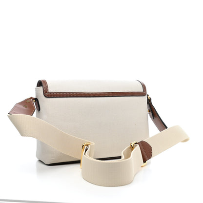 Burberry Canvas Horseferry Print Note Crossbody Bag Natural Tan 2 of 4