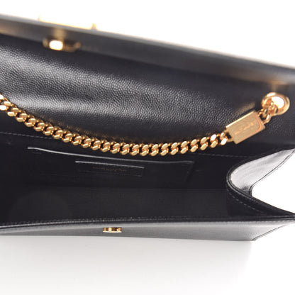 Saint Laurent Grain De Poudre Medium Classic Monogram Kate Satchel Black 5 of 9