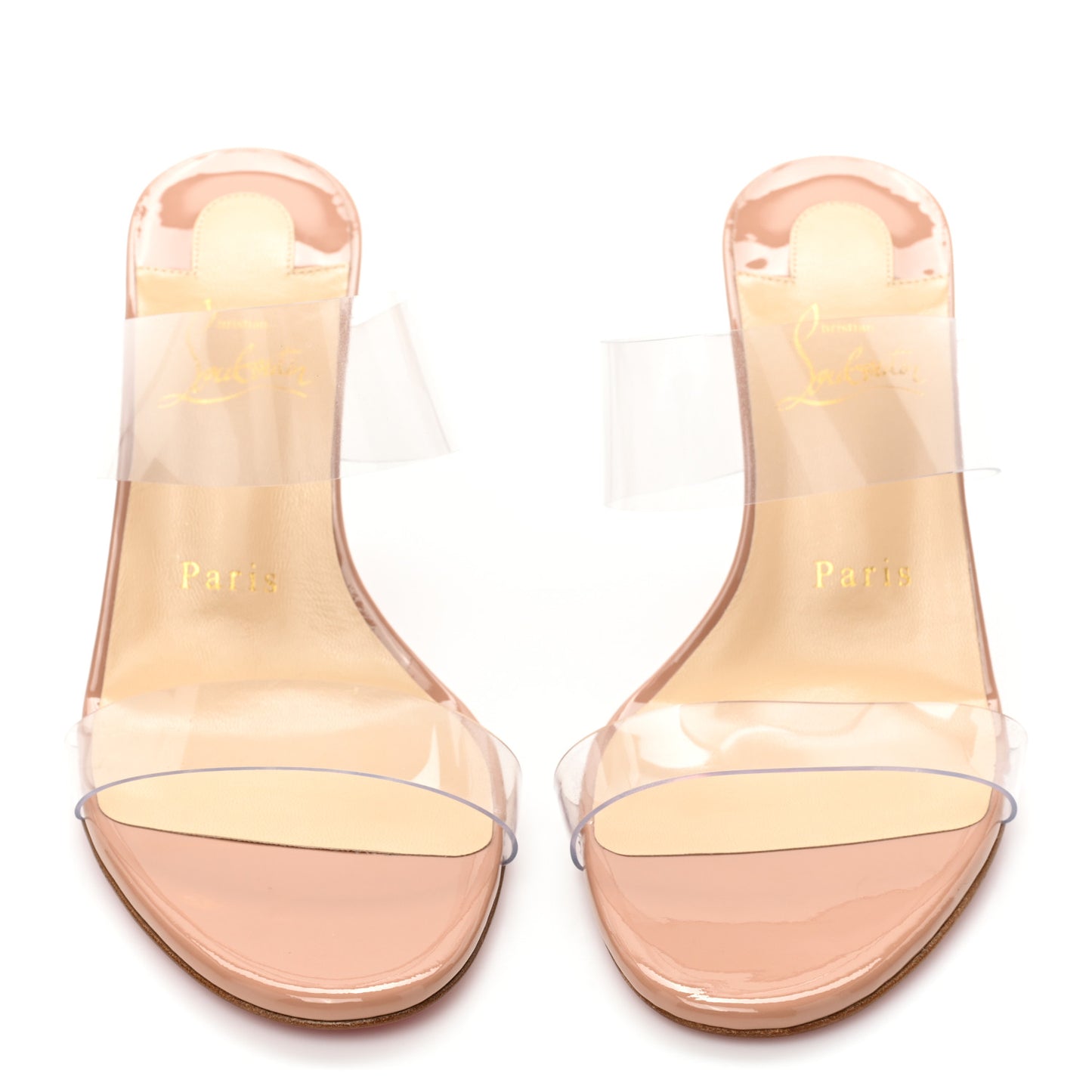 Patent PVC Just Nothing 85 Slide Sandals 37 Nude