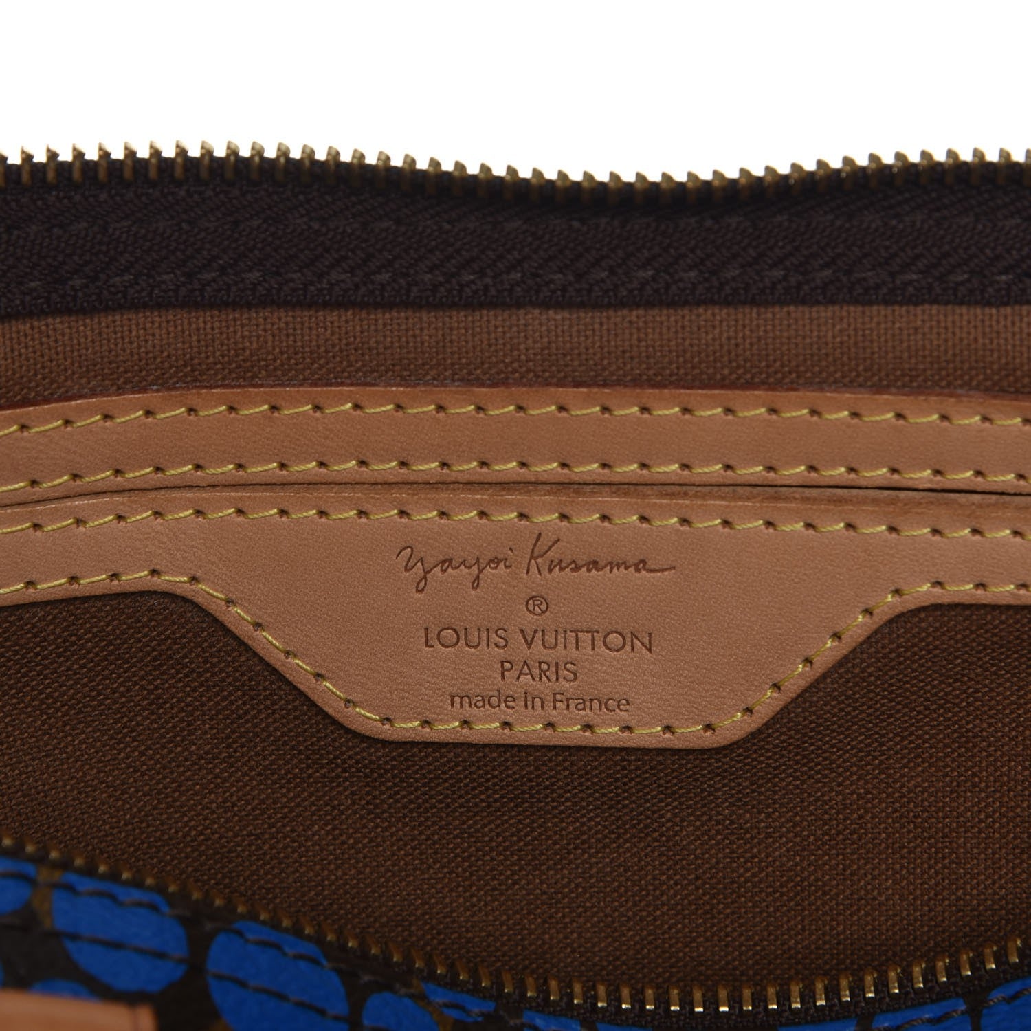 Louis Vuitton Monogram Kusama Town Speedy 30 Blue 7 of 9