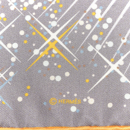 Hermes Silk Magic Kelly Pocket Square Scarf Gris Perle Soleil 5 of 5