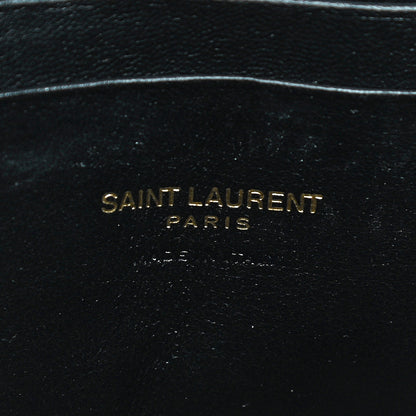 Saint Laurent Grain De Poudre Matelasse Monogram Mini Lou Camera Bag Dark Beige 6 of 10