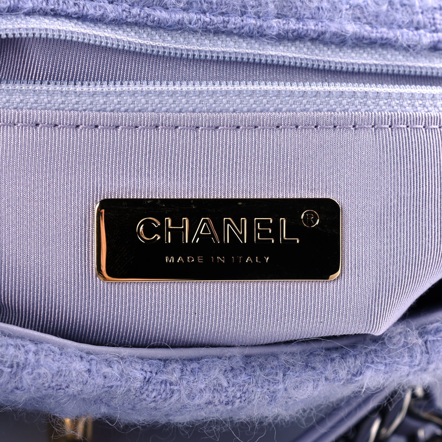 Chanel Tweed Mixed Fibers Quilted Medium Chanel 19 Flap Lilac 5 of 10