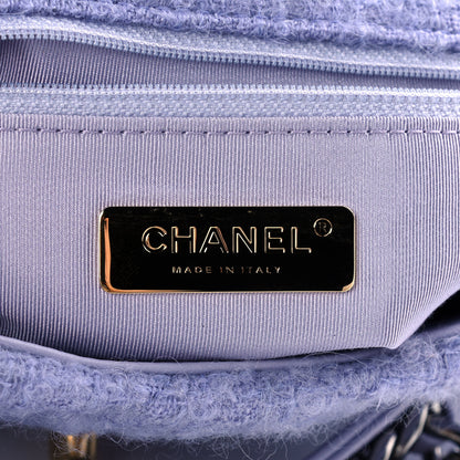 Chanel Tweed Mixed Fibers Quilted Medium Chanel 19 Flap Lilac 5 of 10