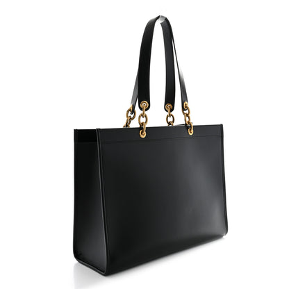 Saint Laurent Smooth Calfskin Maillon Cabas Tote Black 3 of 10