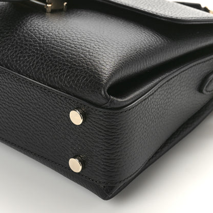 Gucci Dollar Calfskin Interlocking G Top Handle Shoulder Bag Black 9 of 10