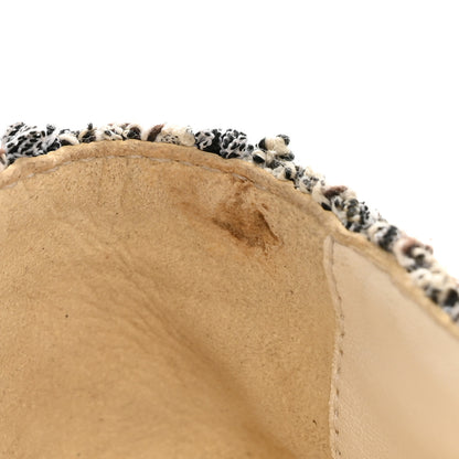 Chanel Tweed Sequin CC Espadrilles 37 Black White 10 of 10