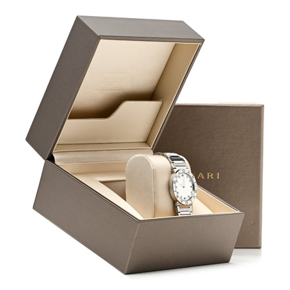 Bulgari Stainless Steel Diamond 33mm Quartz Watch Silver 7 of 7