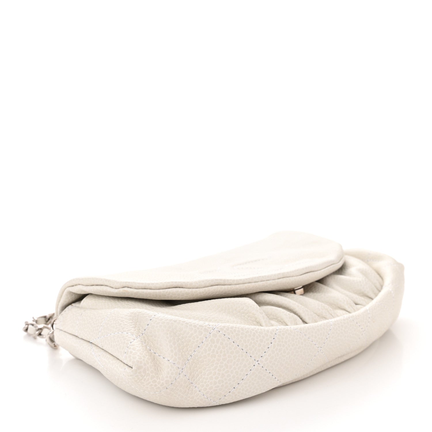 Chanel Caviar Half Moon Wallet On Chain WOC White 4 of 12