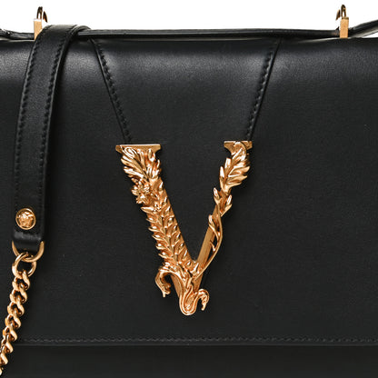 Versace Vitello Barocco Virtus Top Handle Shoulder Bag Black 17 of 17