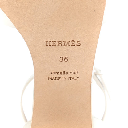 Hermes Calfskin Encens 50 Sandals 36 White 6 of 9