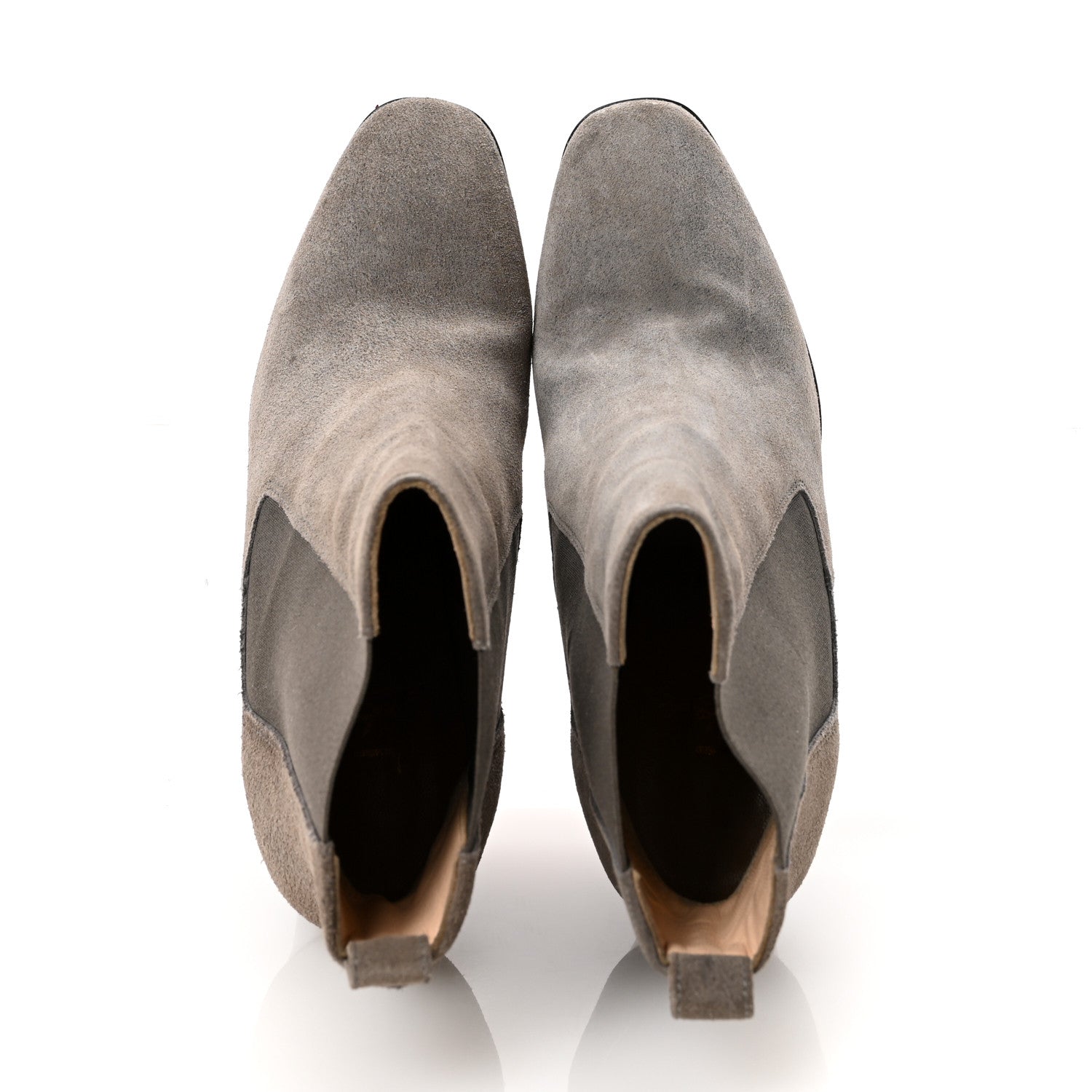 Christian Louboutin Crosta Verabotta 85 Chelsea Boots 39.5 Grey Black Lucido 2 of 8
