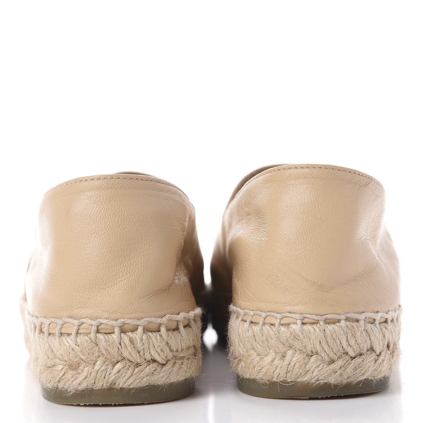 Lambskin CC Espadrilles 37 Beige Black
