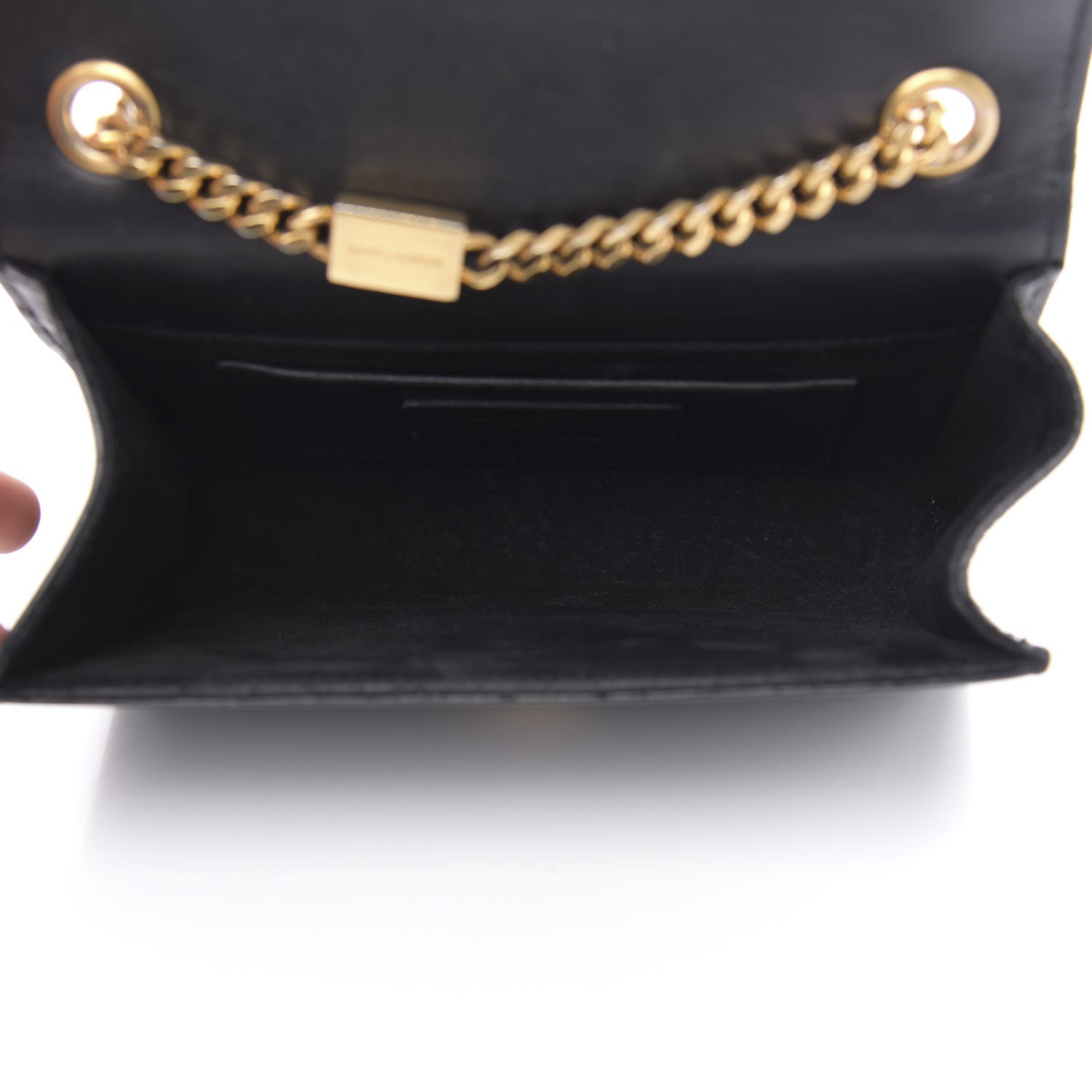 Saint Laurent Calfskin Small Classic Monogram Kate Tassel Satchel Black 5 of 14