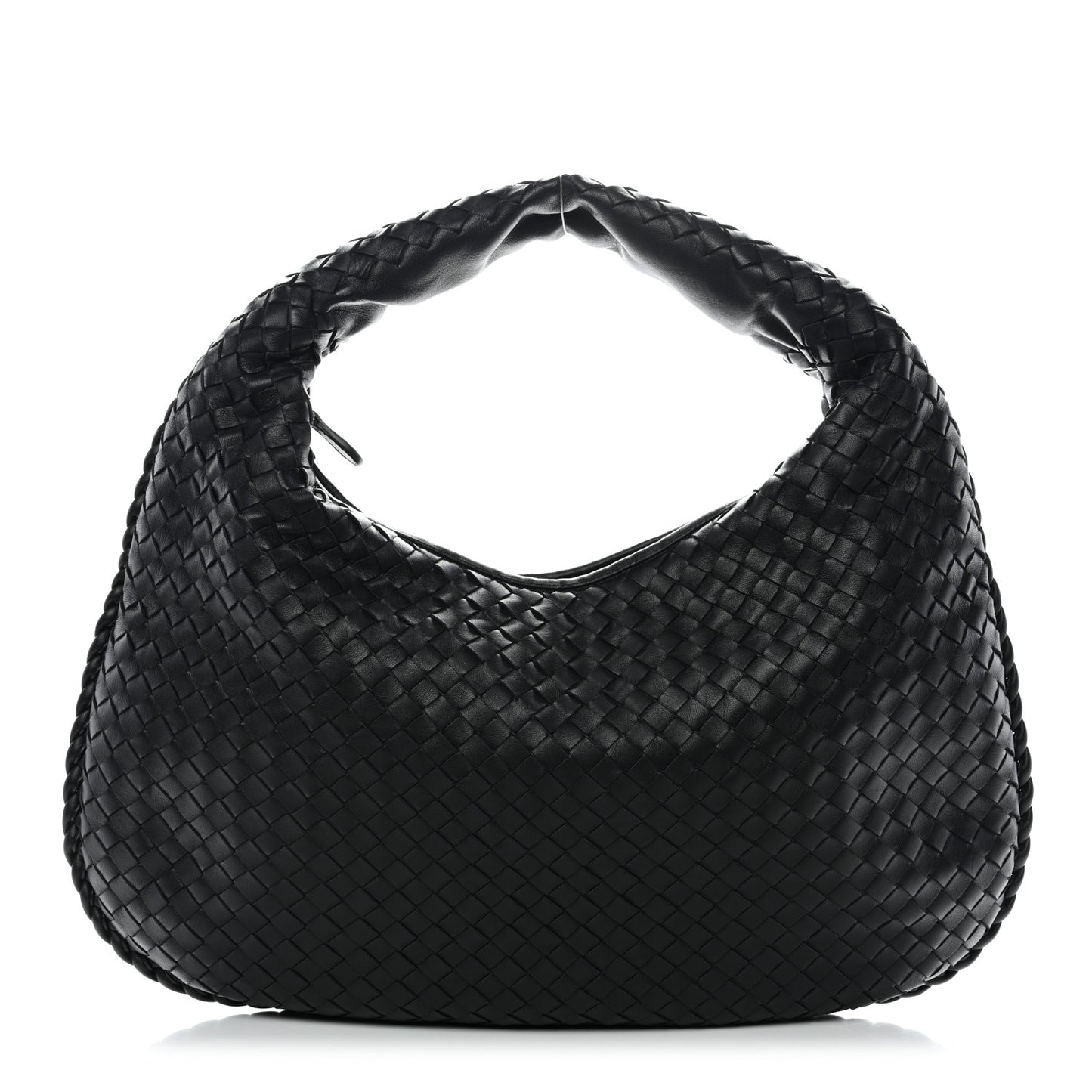 Nappa Intrecciato Medium Veneta Hobo Black