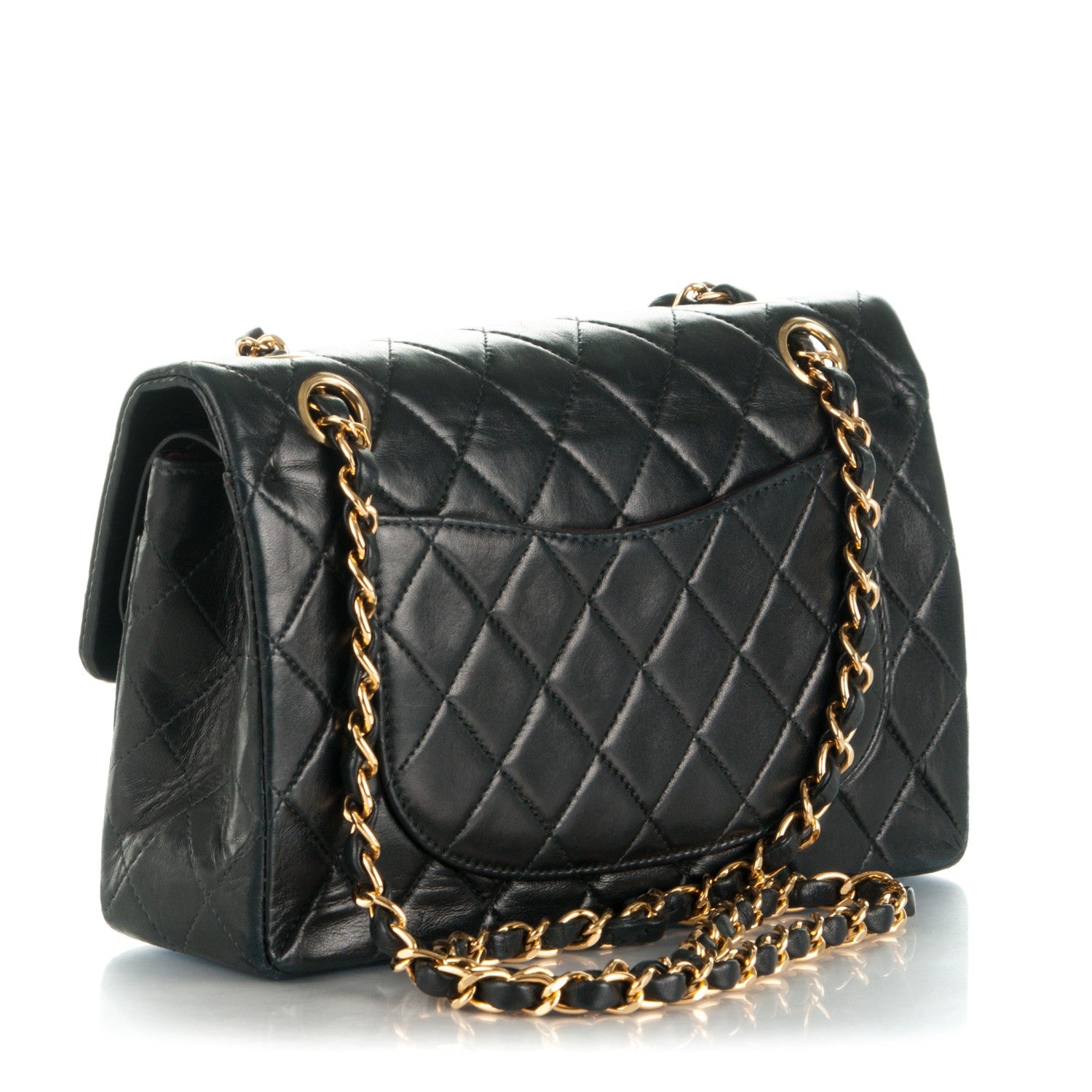 Chanel Lambskin Quilted Small Double Flap Black 4 of 9