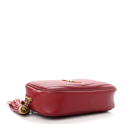Saint Laurent Grain De Poudre Matelasse Monogram Mini Lou Camera Bag Opyum Red 4 of 10