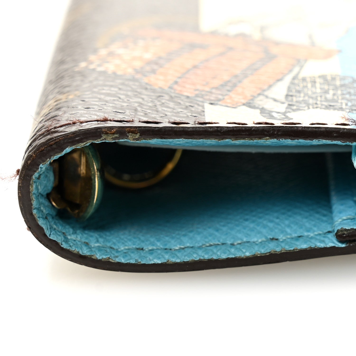 Louis Vuitton Monogram Groom Small Ring Agenda Cover Blue 9 of 9