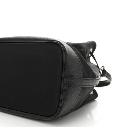 Prada Tessuto Nylon Saffiano Secchiello Bucket Bag Black 10 of 10