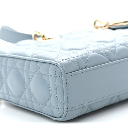 Christian Dior Lambskin Cannage Medium Lady D-Joy Light Blue 8 of 9