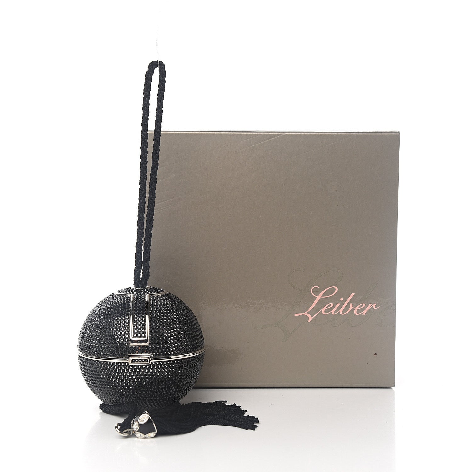 Judith Leiber Swarovski Crystal Disco Ball Minaudiere Clutch Black 7 of 7