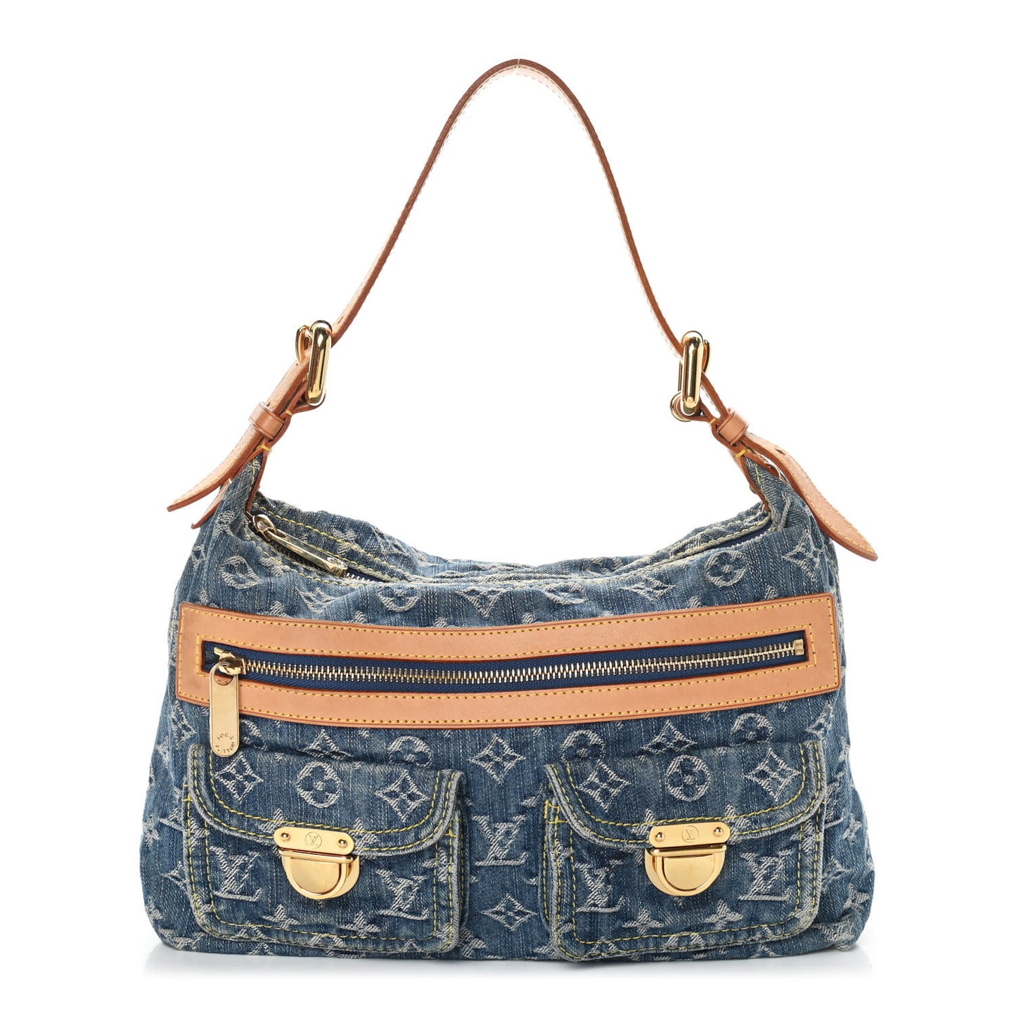 Monogram Denim Baggy PM Blue