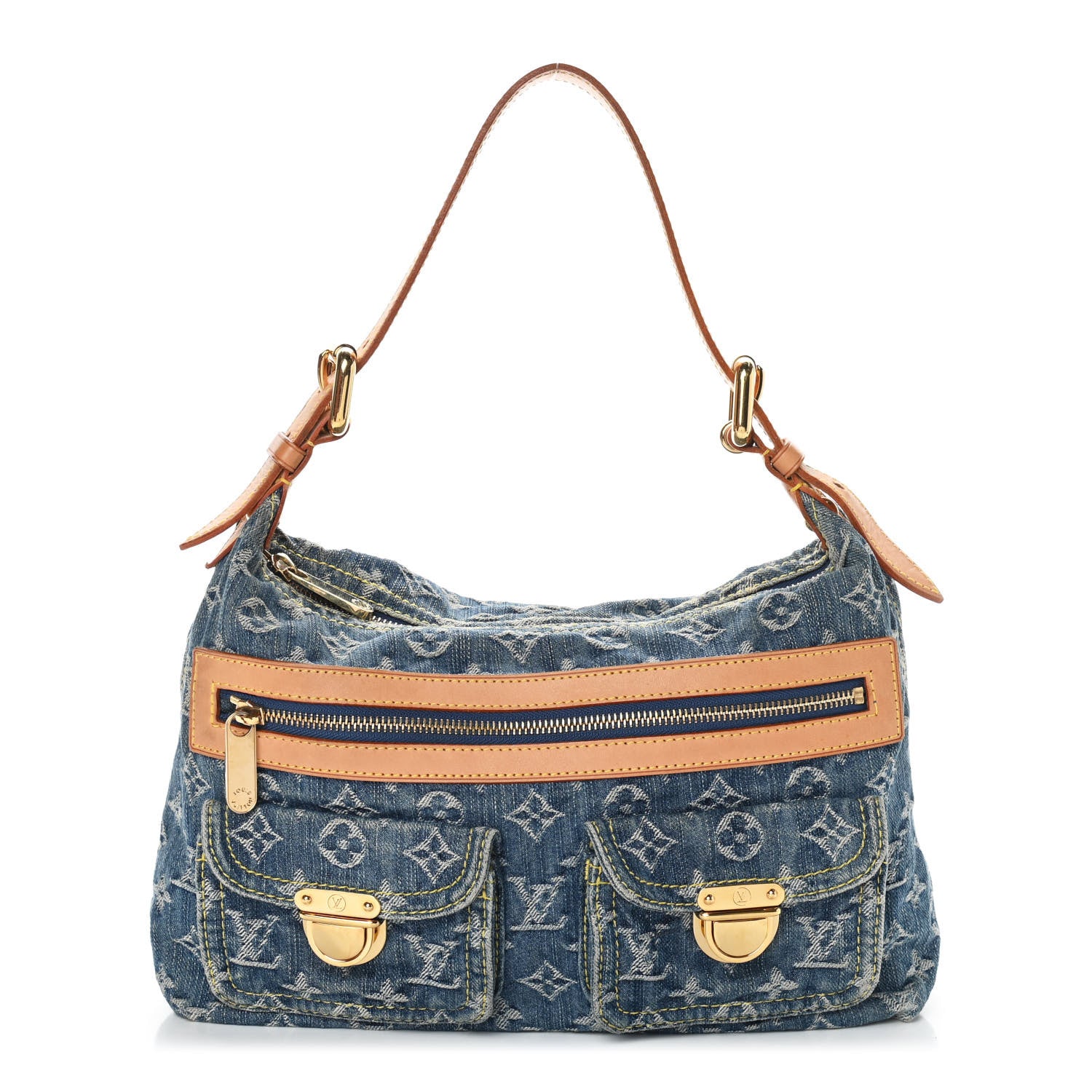 Louis Vuitton Monogram Denim Baggy PM Blue 1 of 11