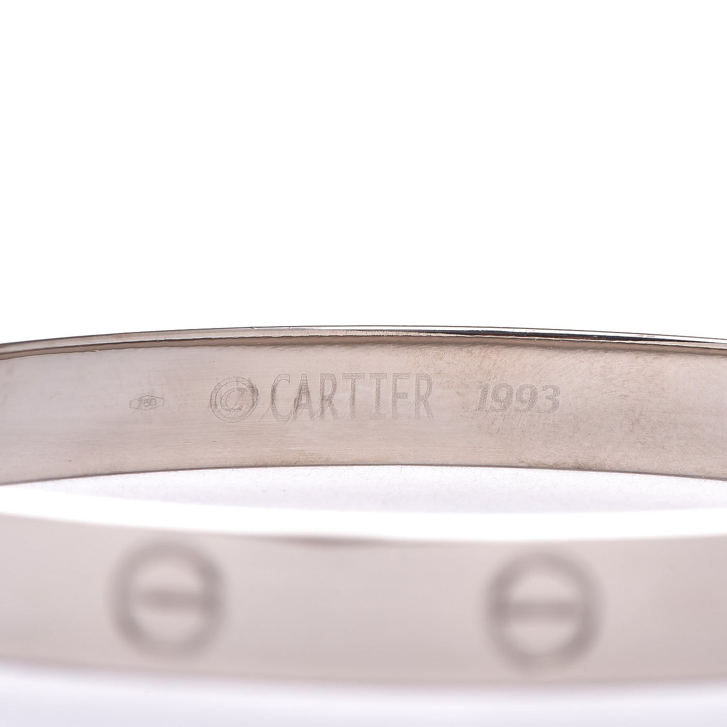 18K White Gold LOVE Bracelet 17