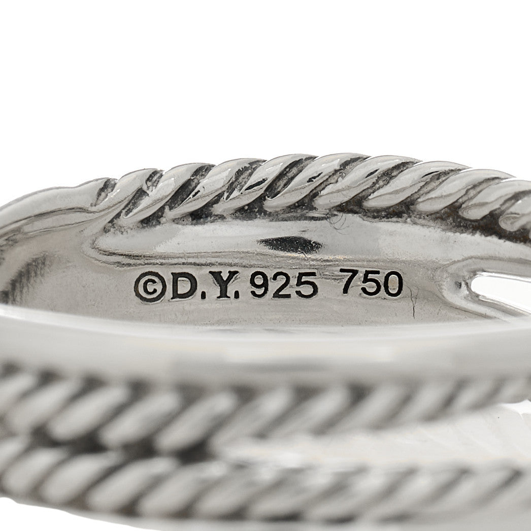 David Yurman Sterling Silver 18K Yellow Gold 6mm X Crossover Ring 49 4.75 5 of 5