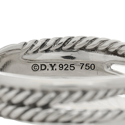 David Yurman Sterling Silver 18K Yellow Gold 6mm X Crossover Ring 49 4.75 5 of 5