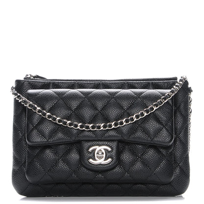 Chanel Caviar Quilted Daily Zip Crossbody Bag Black 1 of 10