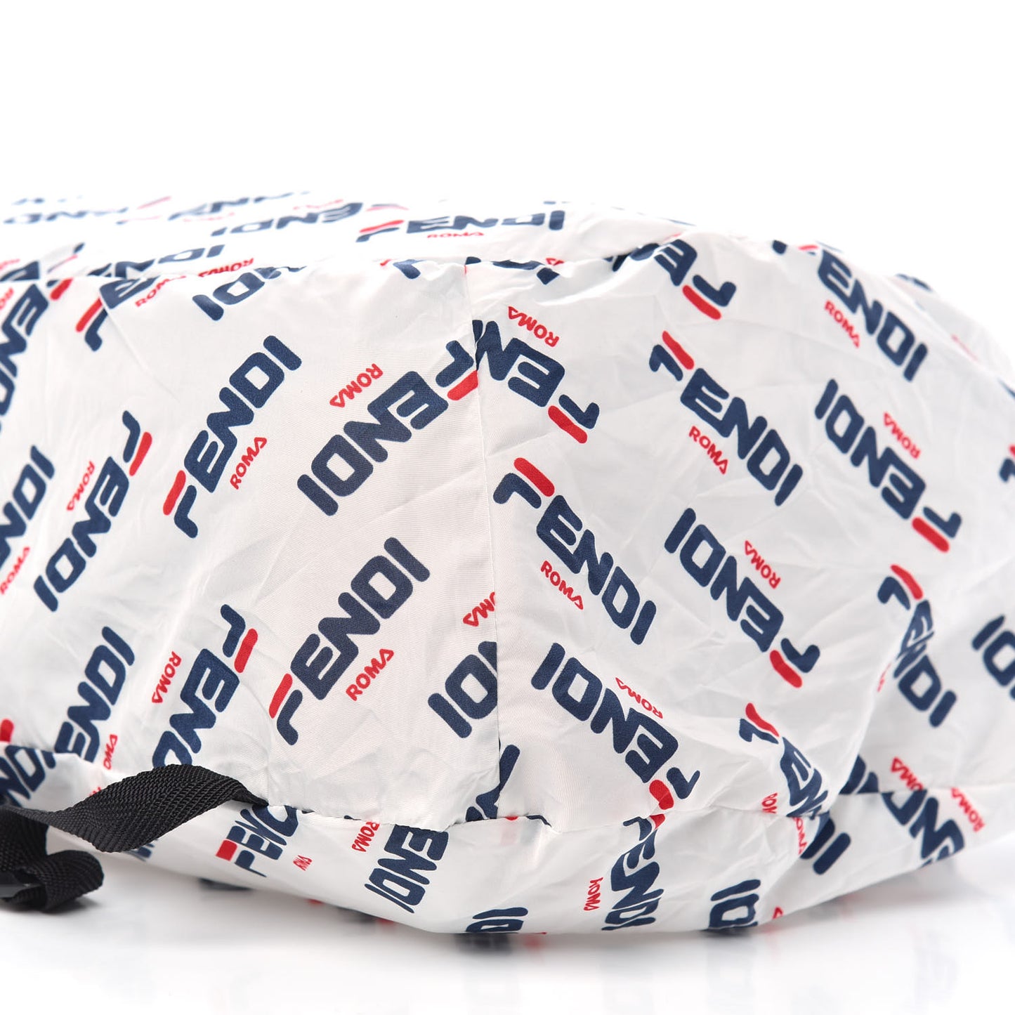 X FILA Calfskin Mania Backpack Help Bag Charm White Blueberry Multicolor