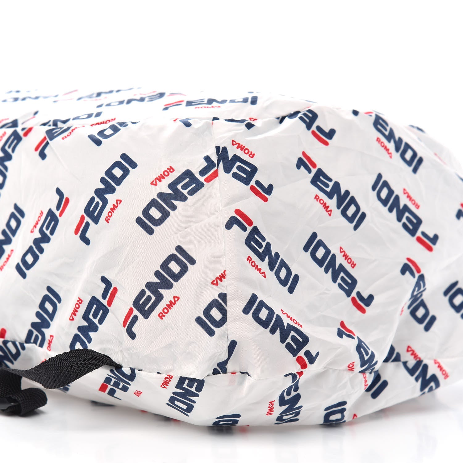 Fendi X FILA Calfskin Mania Backpack Help Bag Charm White Blueberry Multicolor 9 of 10